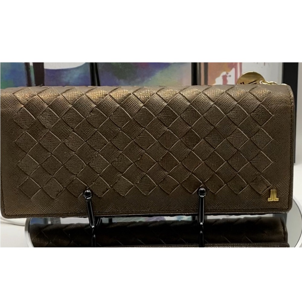 Lanvin Chocolate bronze Leather Wallet 
EUC